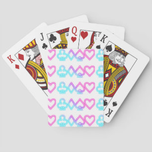 Holographic pattern style. poker cards