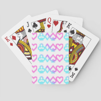Holographic pattern style. poker cards