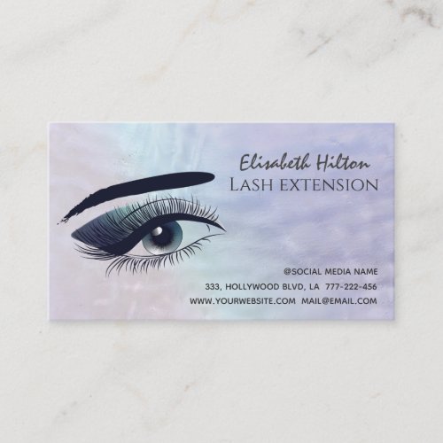 Holographic pearl alluring makeup eye  after care business card