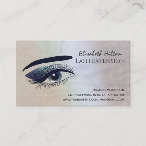 Holographic pearl alluring makeup eye  after care business card