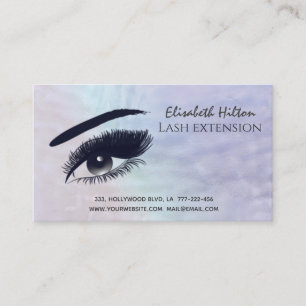 Holographic pearl alluring makeup eye after care business card