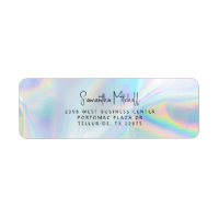 Holographic Personal Script Name Return Address