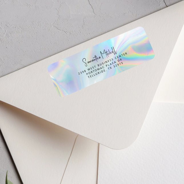 Holographic Personal Script Name Return Address Label (Holographic Personal Script Name Return Address Label)