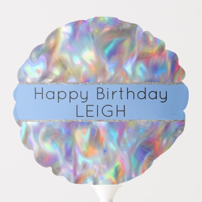 Holographic Personalized Birthday Balloon (Front)