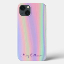 Holographic Pink Personalized iPhone 13 Case