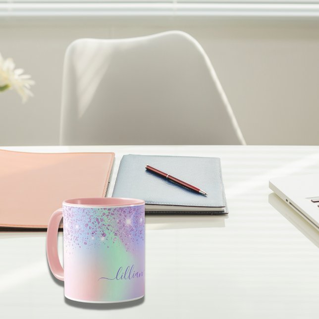 Holographic pink purple green mug (Creator Uploaded)