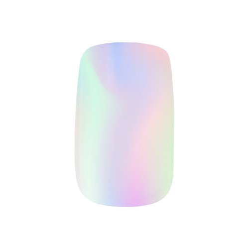 Holographic pink purple ming green minx nail art