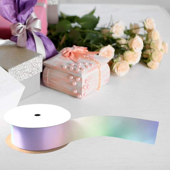 Holographic pink purple rainbow colored satin ribbon (Creator Uploaded)