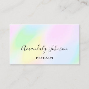 Holographic Professional Makkeup Artist Pink Business Card