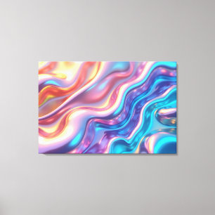 Holographic Pulse – 36"x24" Liquid Light Canvas Print
