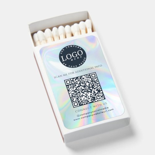 Holographic QR Code Social Media Corporate Swag Matchboxes