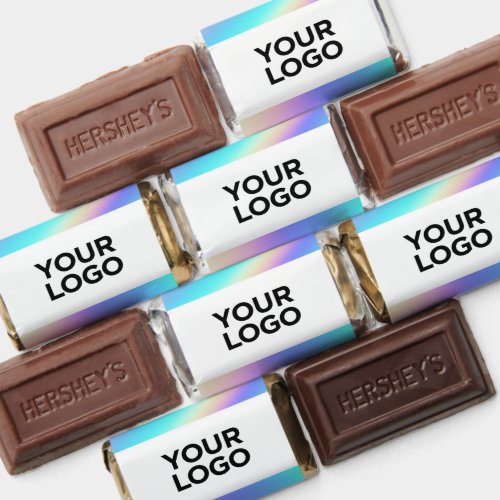 Holographic Rainbow Business Logo Text Chocolate Hersheys Miniatures