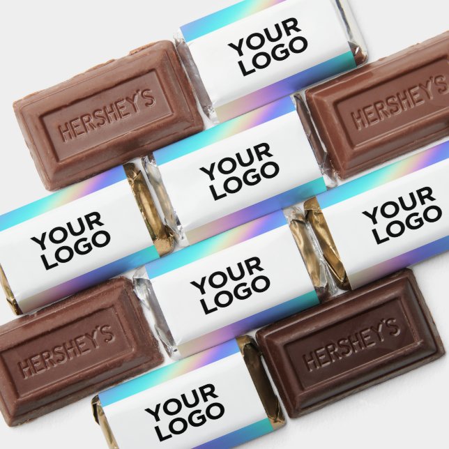 Holographic Rainbow Business Logo Text Chocolate Hershey's Miniatures (Assorted)