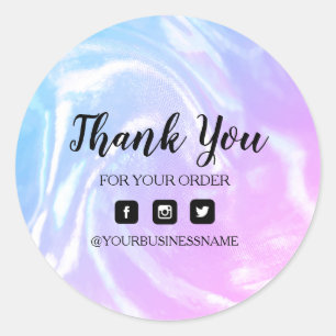 Holographic Rainbow   Elegance and Harmony    Classic Round Sticker