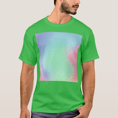 Holographic Rainbow Iridescent Metallic Texture Gr T_Shirt