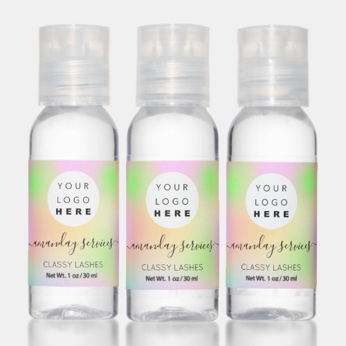 Holographic Rainbow  Logo Color Therapy Hand Sanit Hand Sanitizer