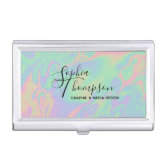 Light colors holographic background business card case | Zazzle Light colors holographic background business card case | Zazzle