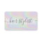 Holographic rainbow script signature hair stylist