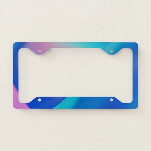 Holographic Rainbow Sky Blue License Plate Frame
