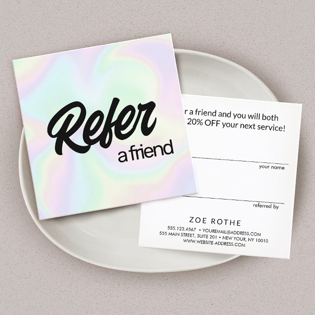 Holographic  Refer a Friend Referral Card (Creator Uploaded)