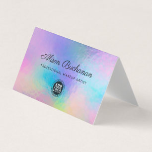 Holographic Script Modern Business Owner Business Business Card