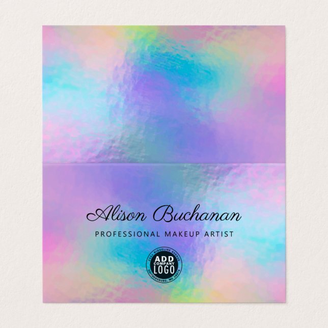 iridescent holographic business cards NYC Eye-Catching Premium Print ranging in a spectrum of purple Holographic business card mockup with