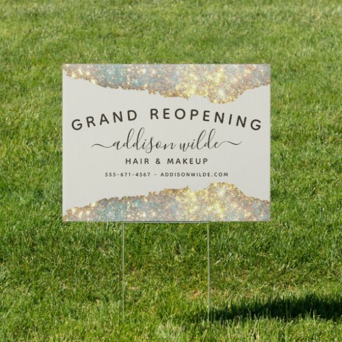 Custom Banners And Signs 9 Holographic Signature Script Glitter Salon Sign