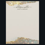 Holographic Signature Script Modern Glam Glitter Letterhead<br><div class="desc">Holographic Signature Script Modern Glam Glitter Letterhead</div>