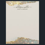 Holographic Signature Script Modern Glam Glitter Letterhead<br><div class="desc">Holographic Signature Script Modern Glam Glitter Letterhead</div>