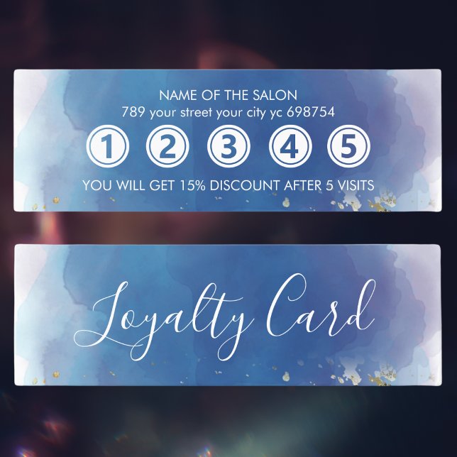 Holographic Signature Script Modern Glam Glitter Loyalty Card (Holographic Signature Script Modern Glam Glitter Loyalty Card
)