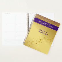 Holographic Signature Script Modern Gold Glitter