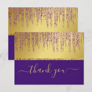 Holographic Signature Script Modern Gold Glitter Postcard