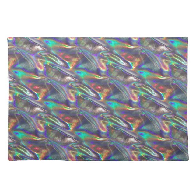holographic silver cloth placemat (Front)