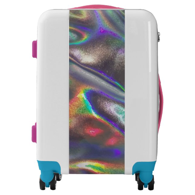 holographic silver luggage (Front)