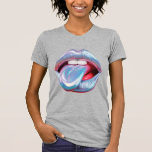Holographic silver mouth T-Shirt