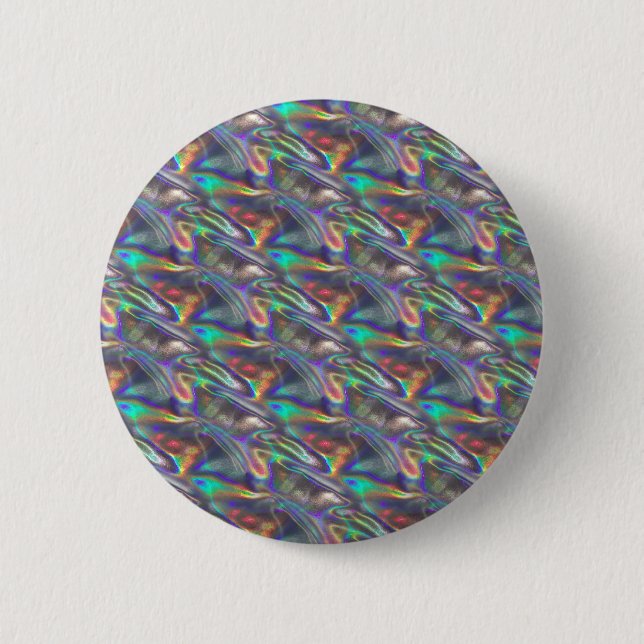 holographic silver pinback button (Front)