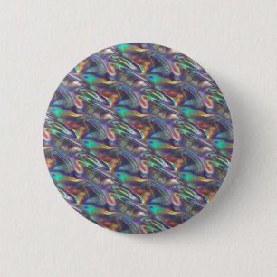 holographic silver pinback button