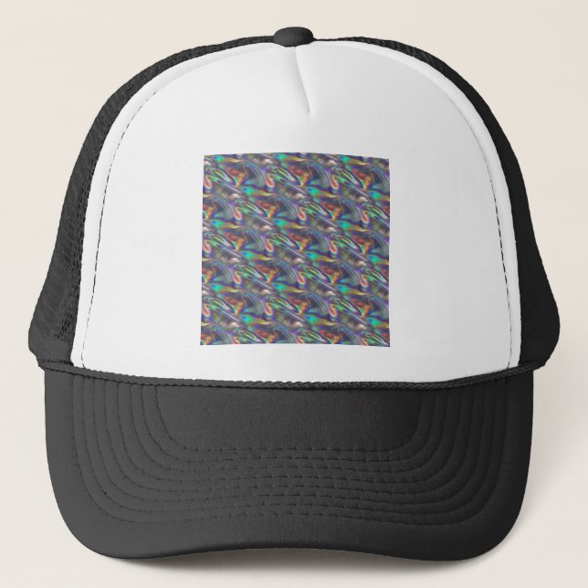 holographic silver trucker hat (Front)