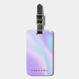Holographic Simple Minimal Modern Elegant Custom Luggage Tag