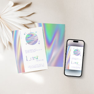 Holographic Space Last Disco Bachelorette Party Invitation