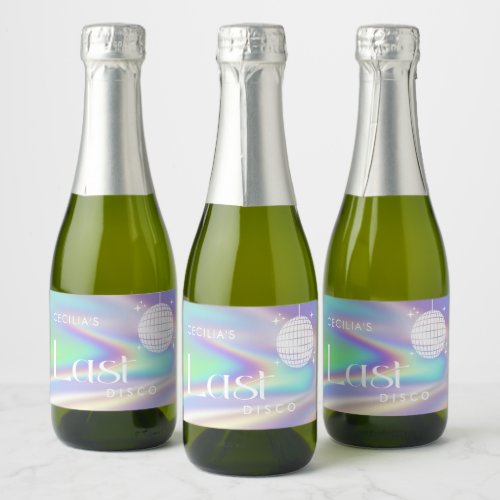 Holographic Space Last Disco Bachelorette  Sparkling Wine Label