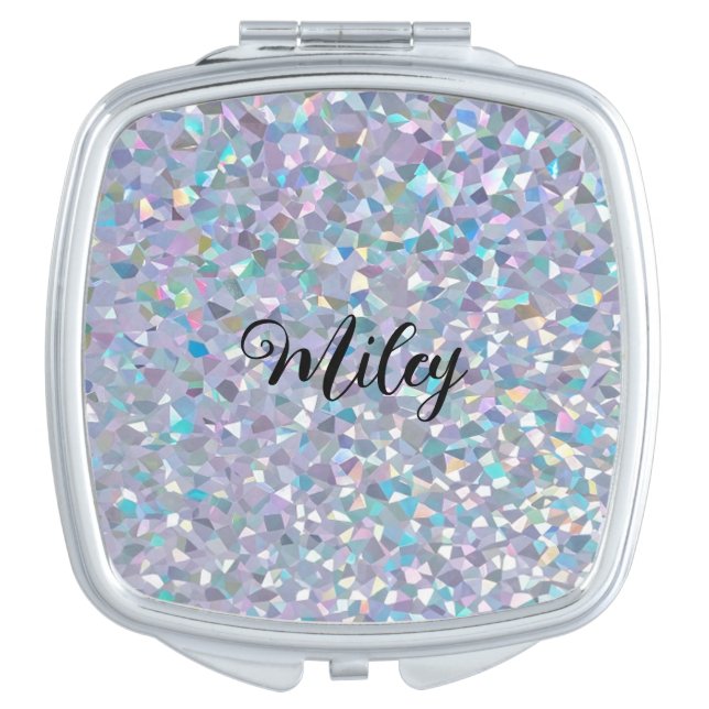 Holographic Sparkle Dream Compact Mirror (Front)