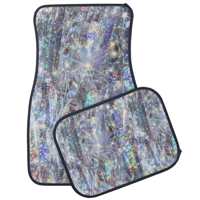 Holographic Sparkle Glitter  Car Floor Mat (Set)