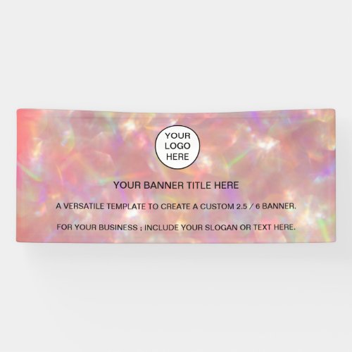 Holographic Sparkle Opal Iridescent business Banner