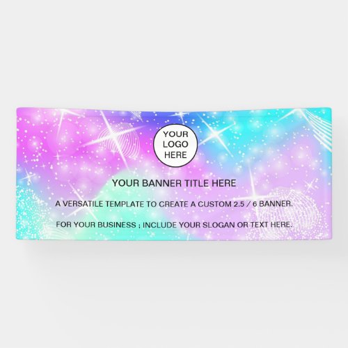 Holographic Sparkle Opal Iridescent business Banner