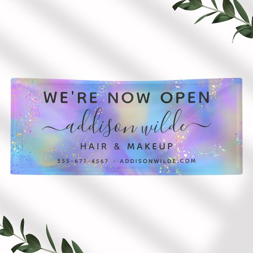 Holographic Sparkle Opal Iridescent Business Banner