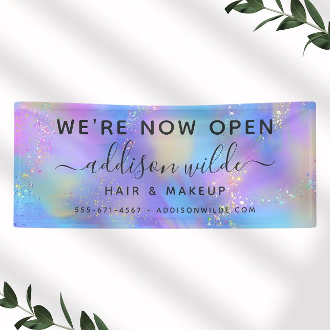 Holographic Sparkle Opal Iridescent Business Banner (Creator Uploaded)