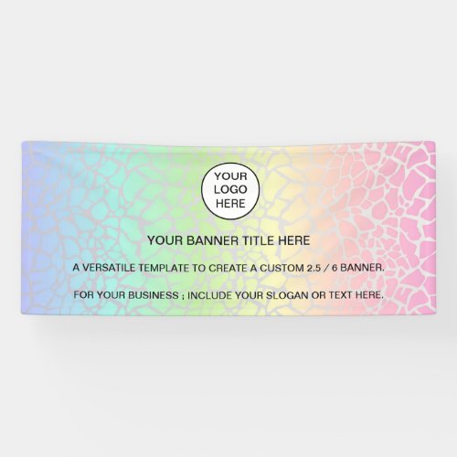 Holographic Sparkle Opal Iridescent business Banner