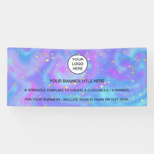 Holographic Sparkle Opal Iridescent business Banner