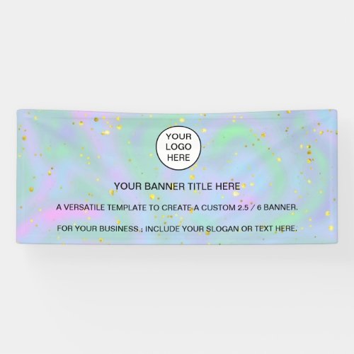 Holographic Sparkle Opal Iridescent business Banner